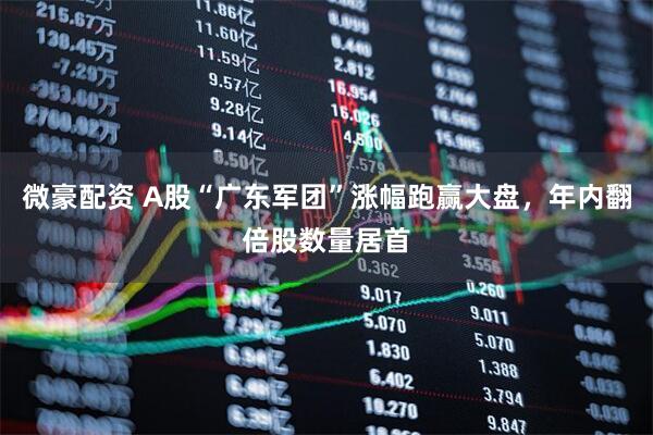 微豪配资 A股“广东军团”涨幅跑赢大盘，年内翻倍股数量居首
